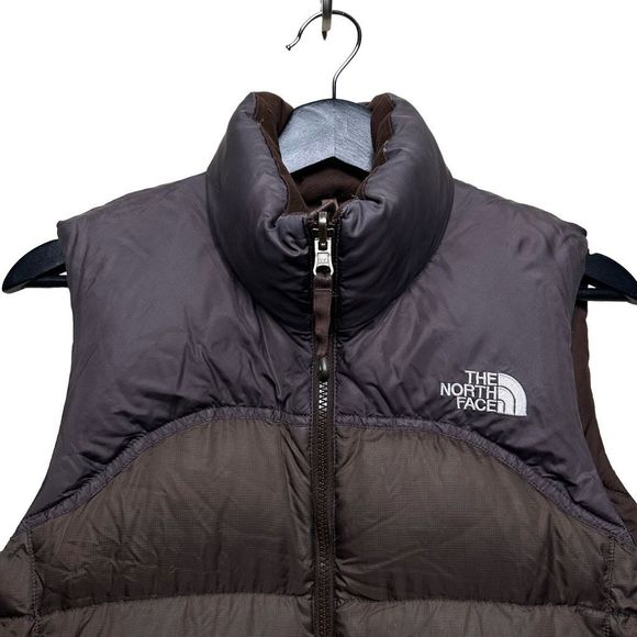 The North Face Nuptse 700 Down Brown Puffer Vest Womens XS - Picture 2 of 5